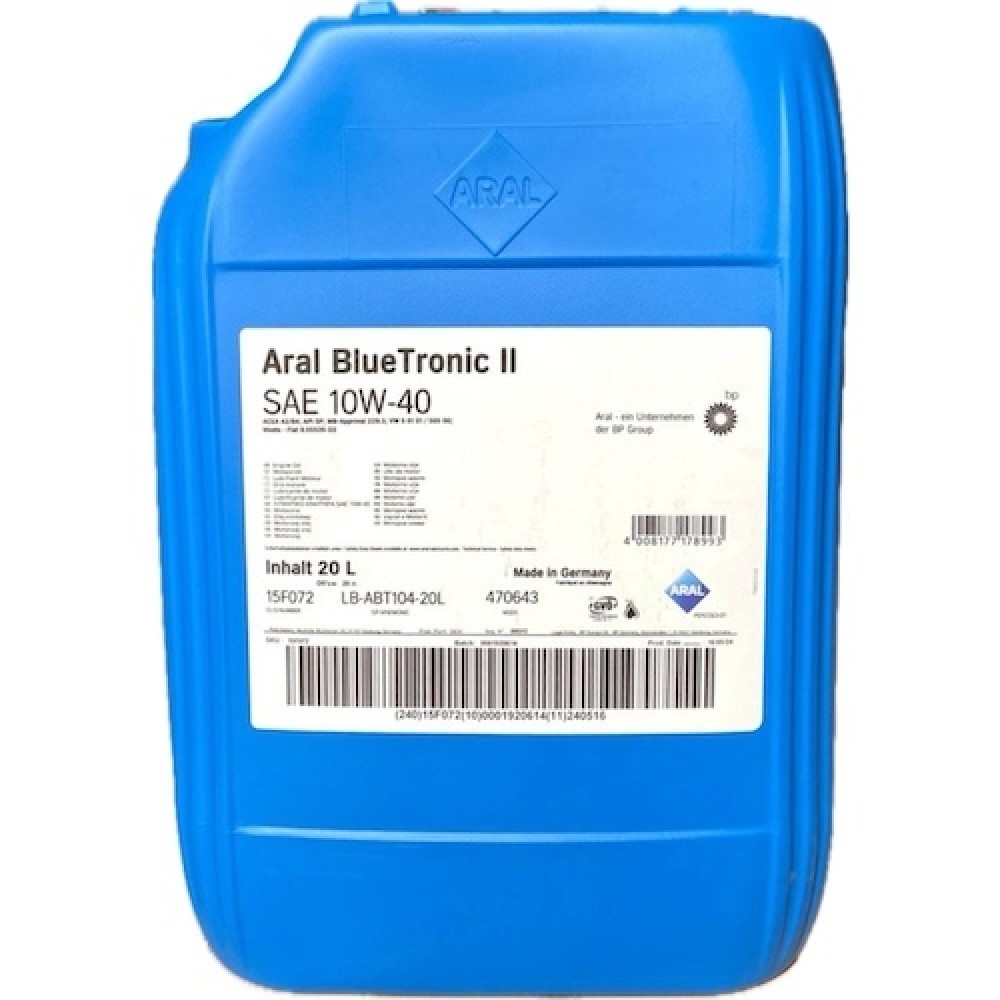 Aral BlueTronic II 10W-40 20л Полусинтетическое моторное масло