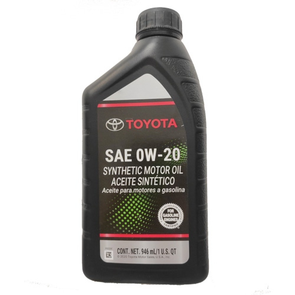 Toyota Motor Oil 0W-20 Synthetic 0.946 л моторное масло