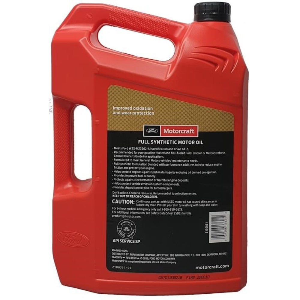 Ford Motorcraft Full Synthetic Motor Oil 0W-20, 4.73 л.