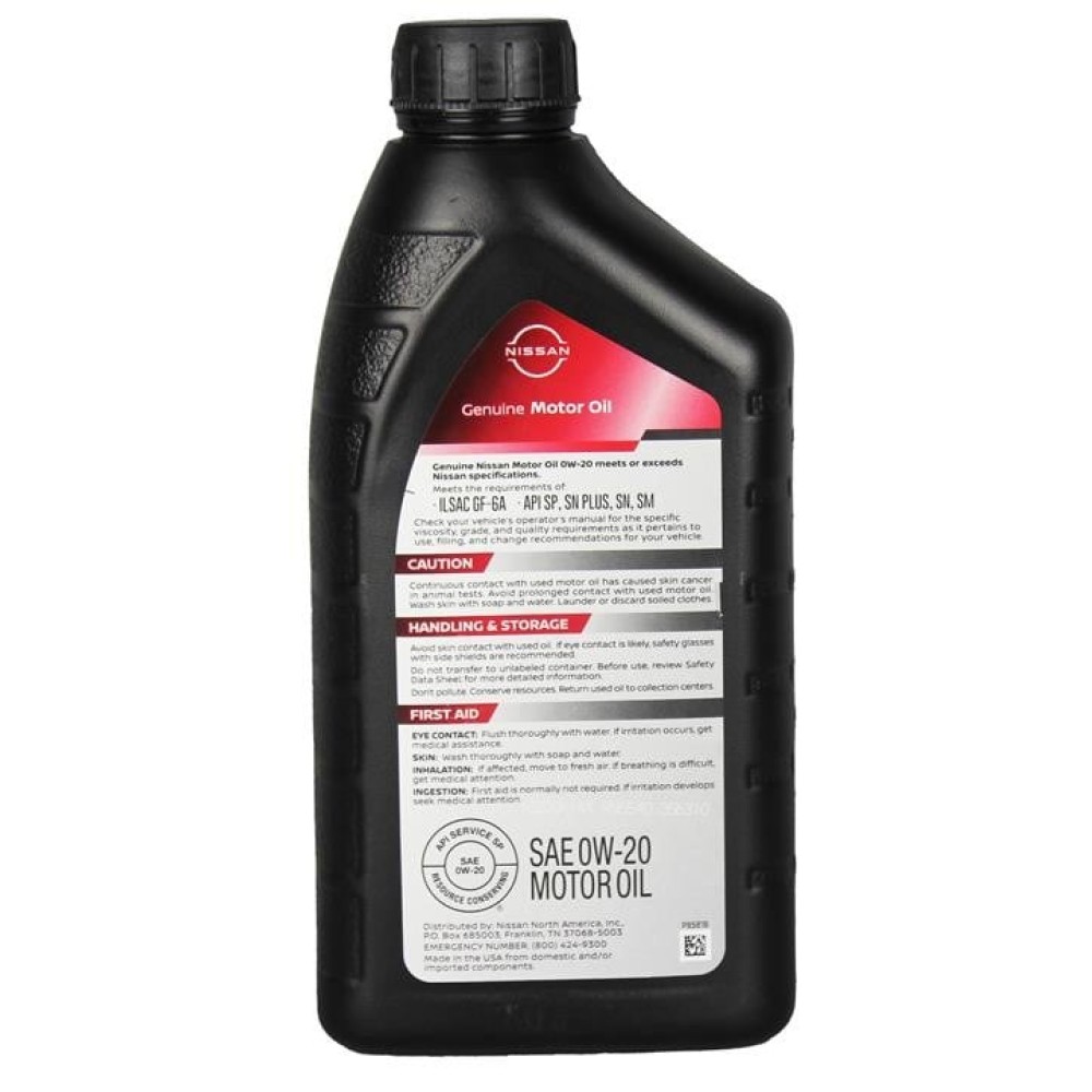 Nissan Genuine Motor Oil SP/GF-6 0W-20, 946 мл.