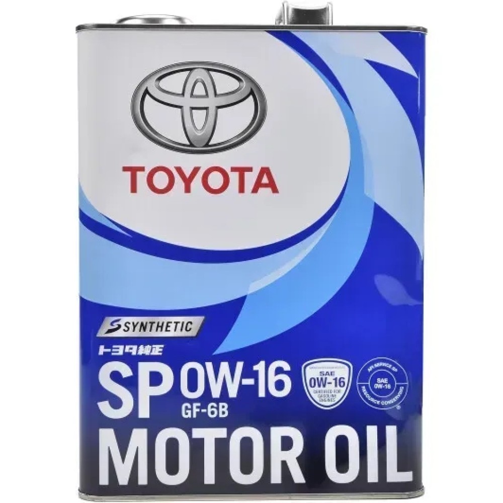 Toyota SP/GF-6B 0W-16, 4 л. (Japan)