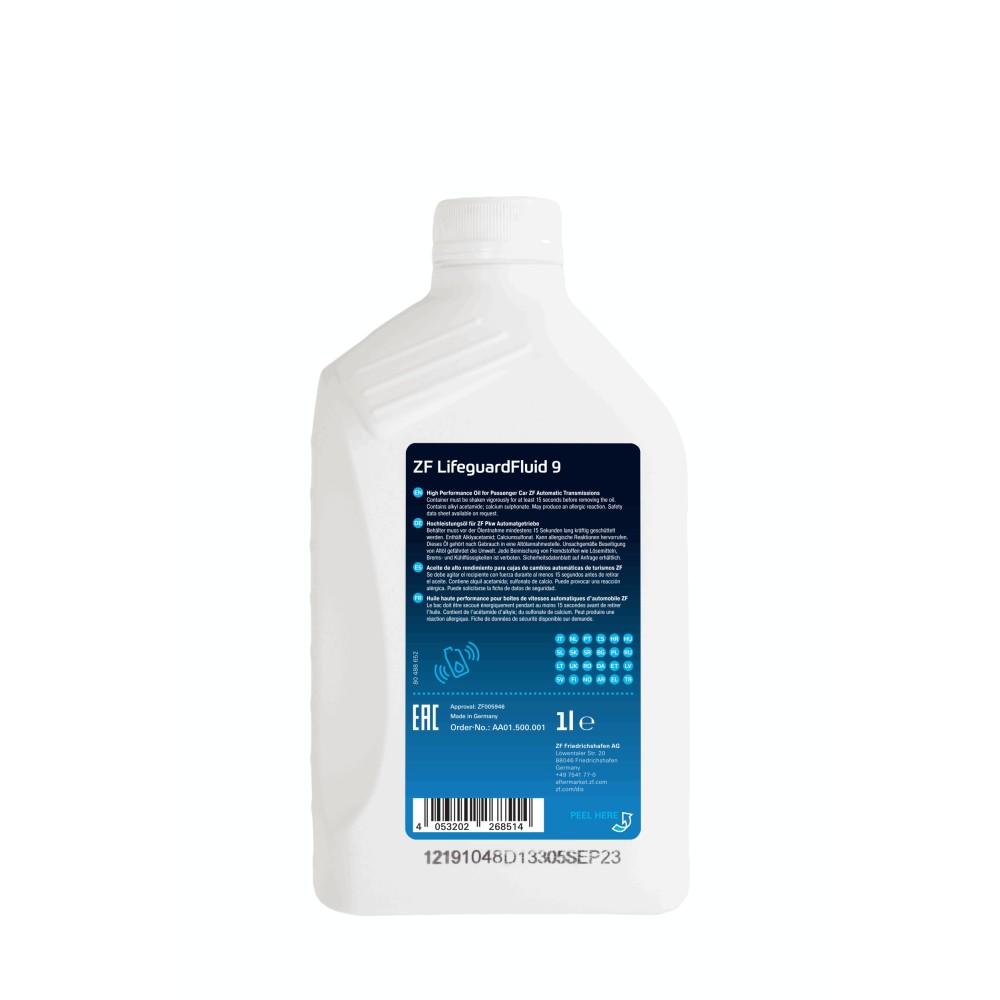 Трансмісійна олива ZF-LIFEGUARDFLUID 9 1L (ZF-550043841) AA01500001